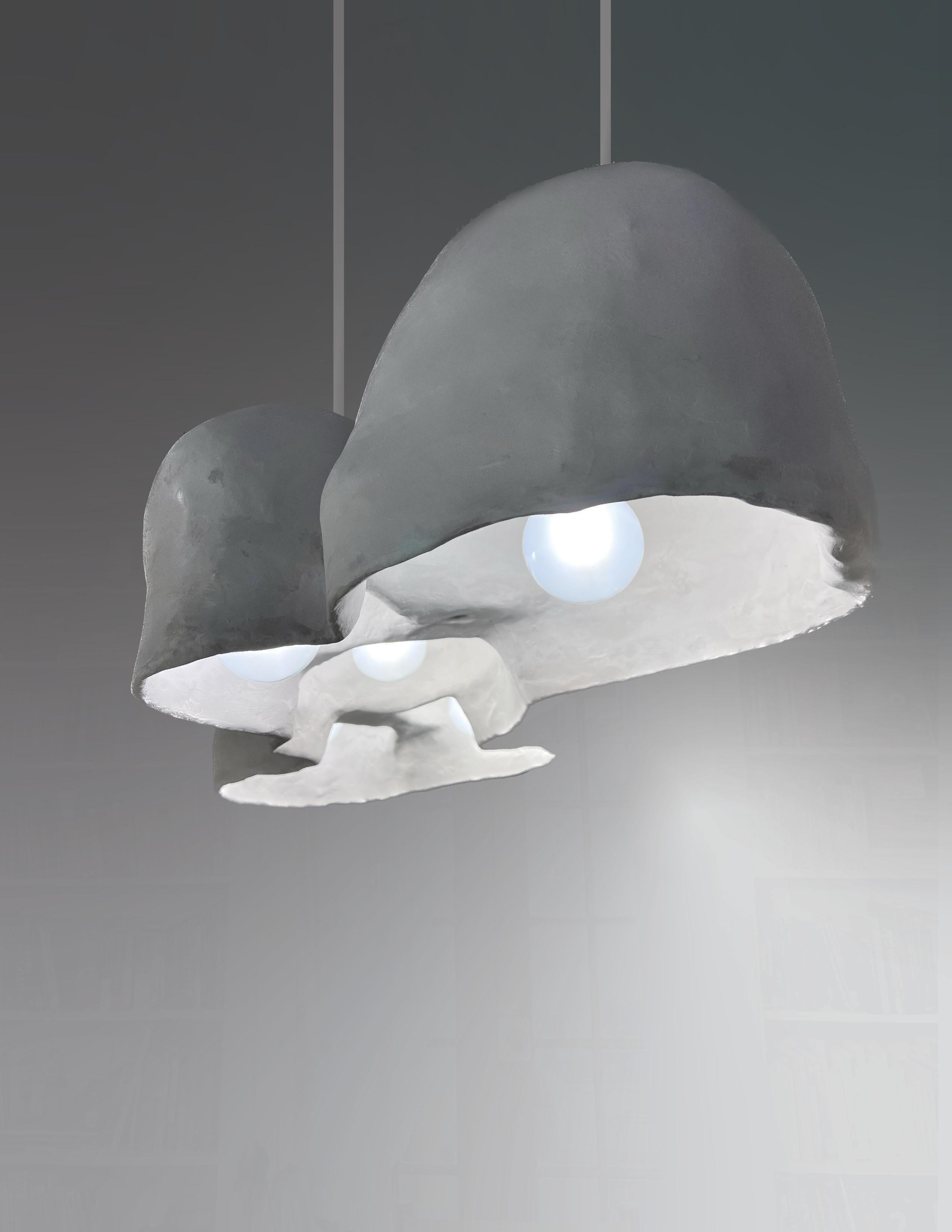 Biomorphic Line by Studio Chora, Custom Light Fixture, Stone, Made-To-Order For Sale 2
