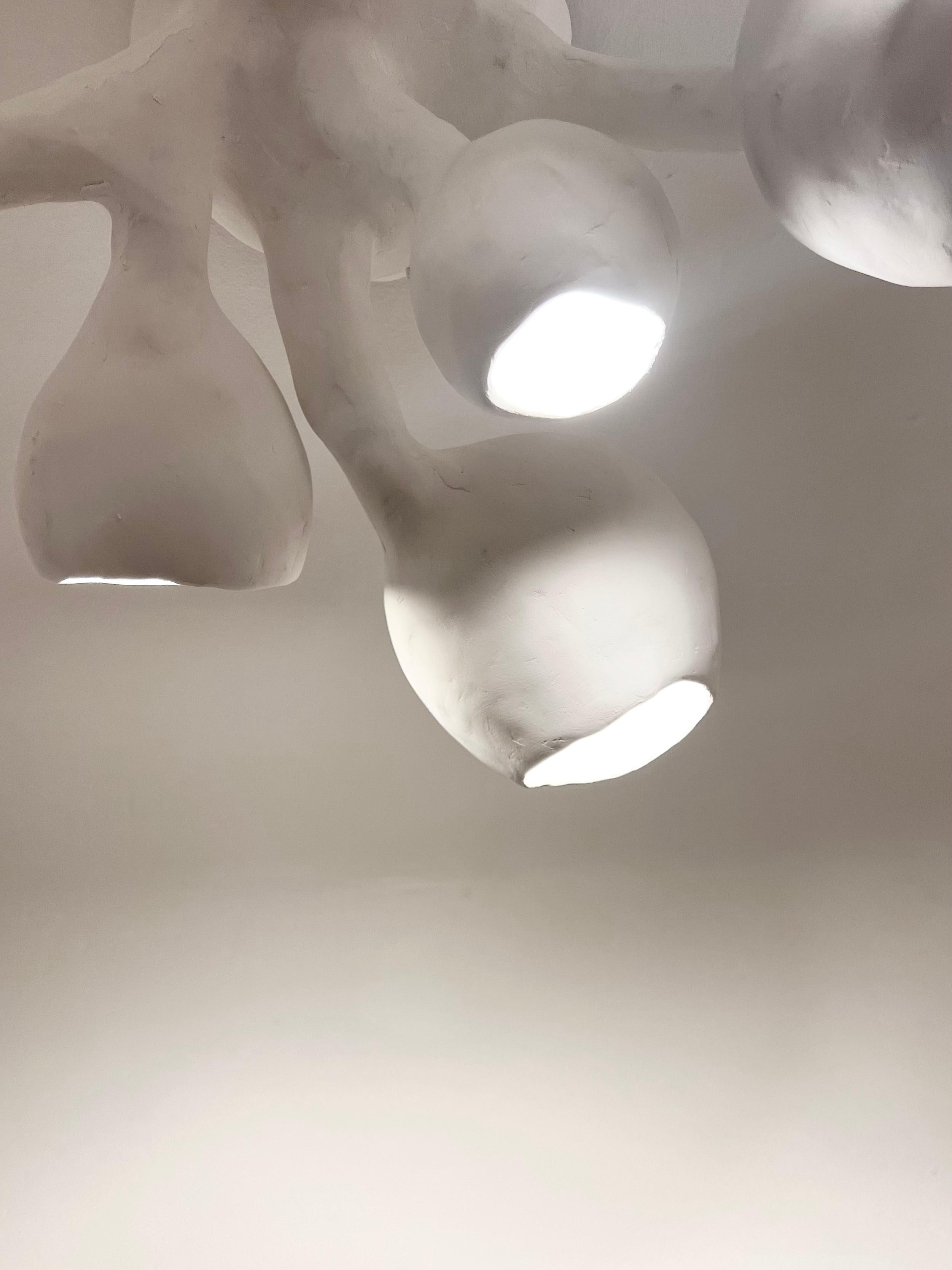 Biomorphic Line by Studio Chora, Custom Light Fixture, Stone, Made-To-Order For Sale 6