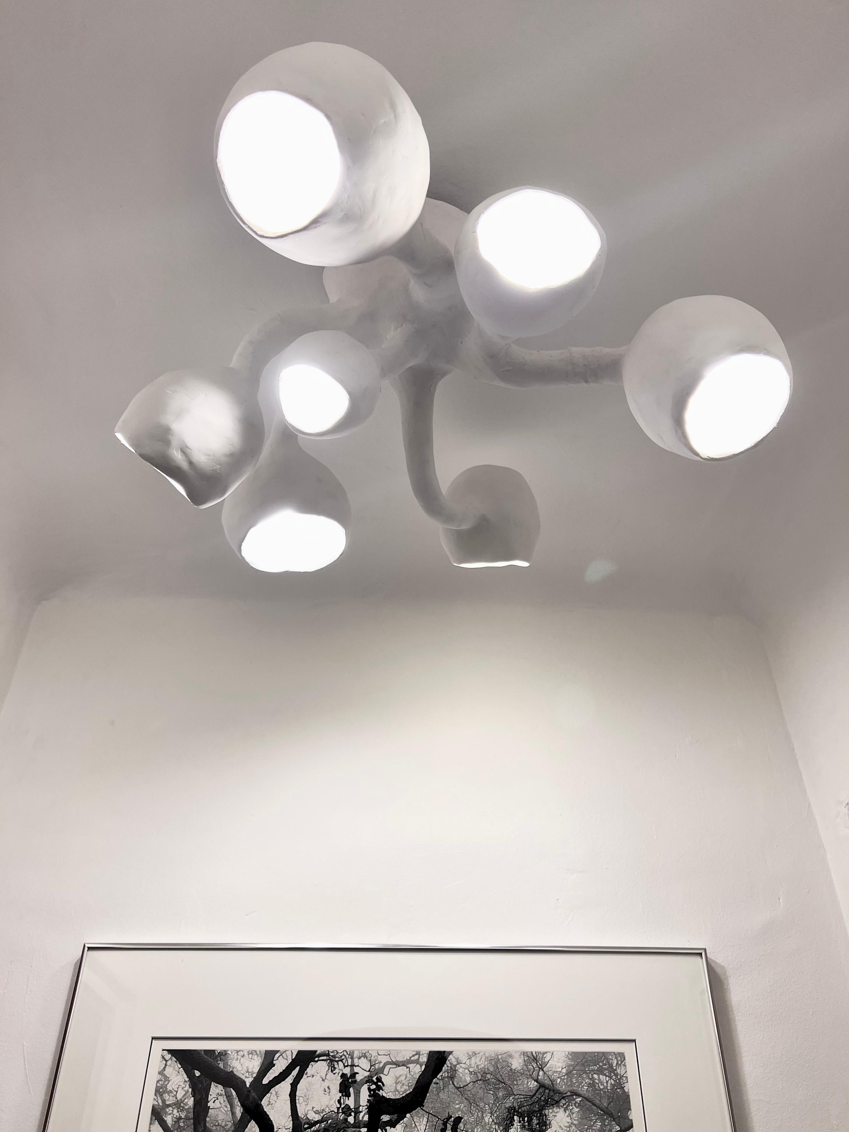 Biomorphic Line by Studio Chora, Custom Light Fixture, Stone, Made-To-Order For Sale 7