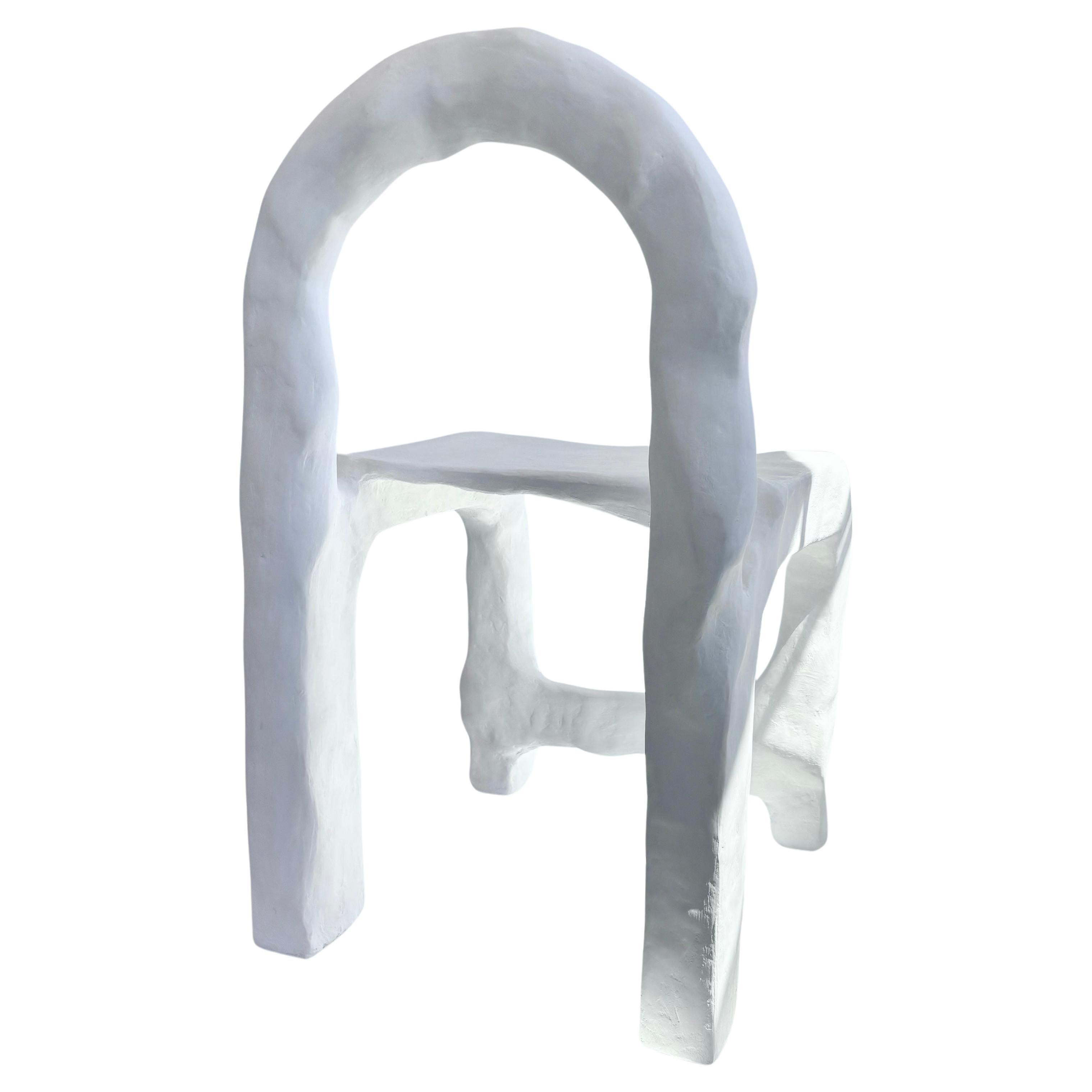 Biomorphic Line von Studio Chora, funktionale Skulptur, Stuhl aus weißem Gips, Biomorphic Line im Angebot 2
