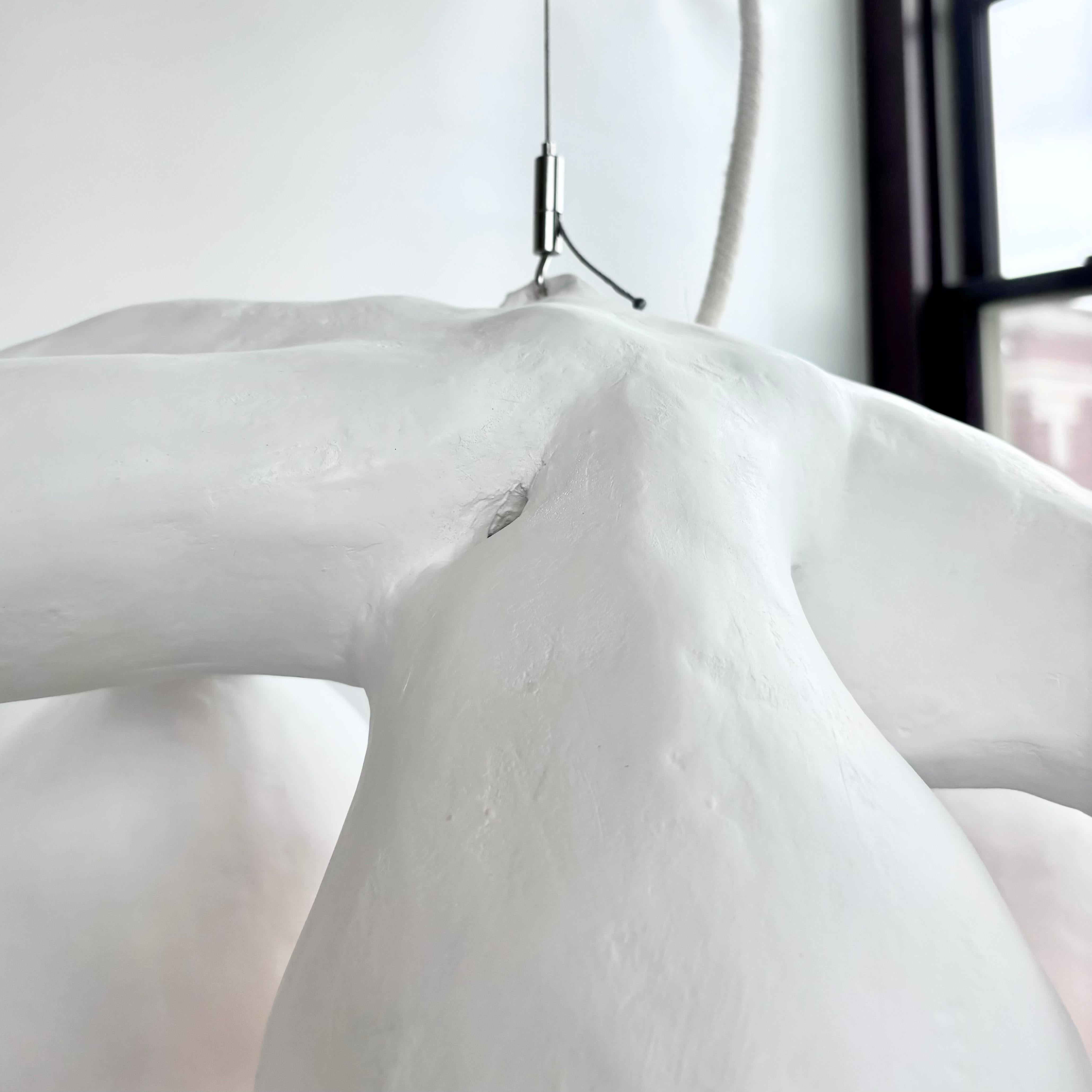 Biomorphic Line by Studio Chora, 'Invader' Light Chandelier, Plaster Stone 2