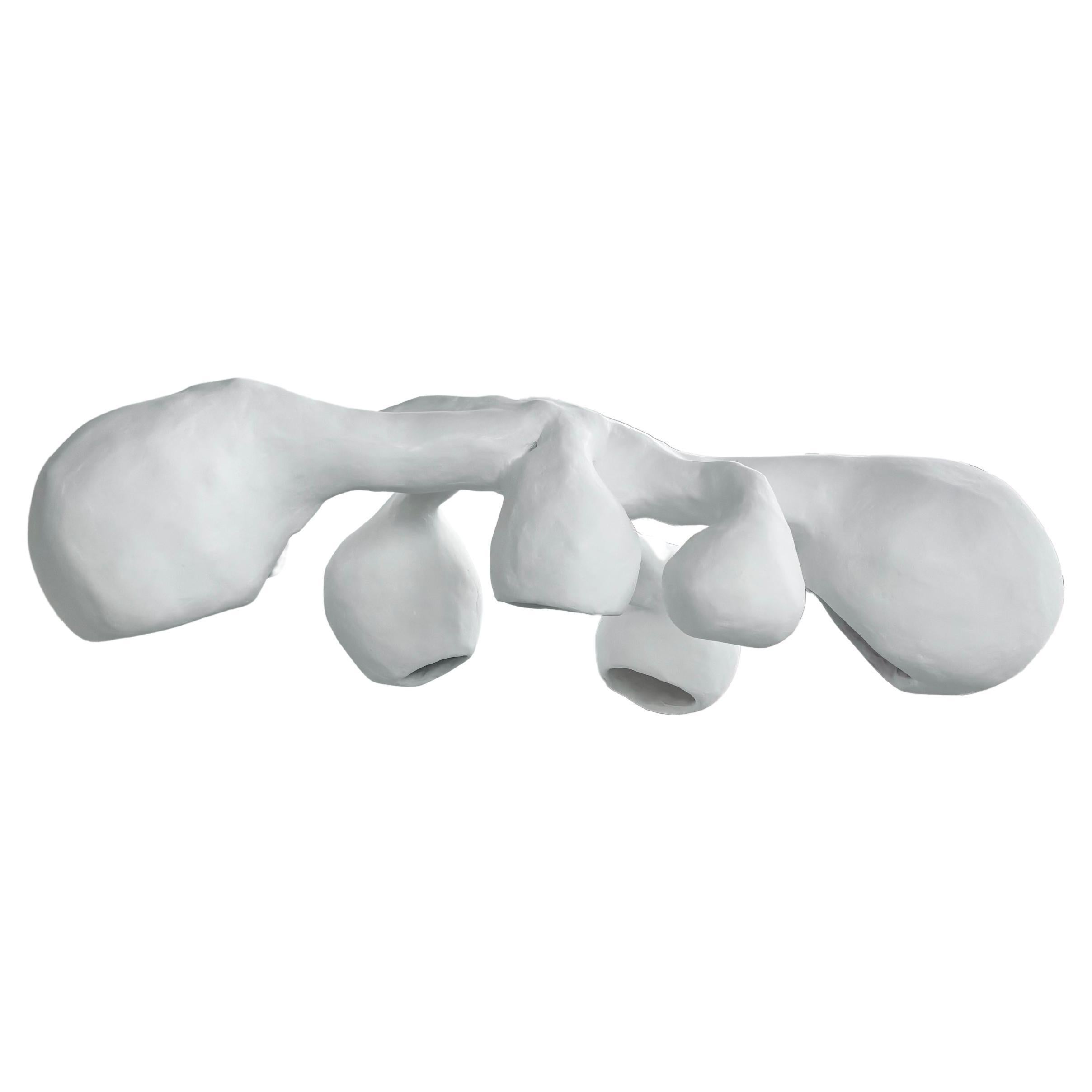 Biomorphic Line by Studio Chora, 'Invader' Light Chandelier, Plaster Stone For Sale 5