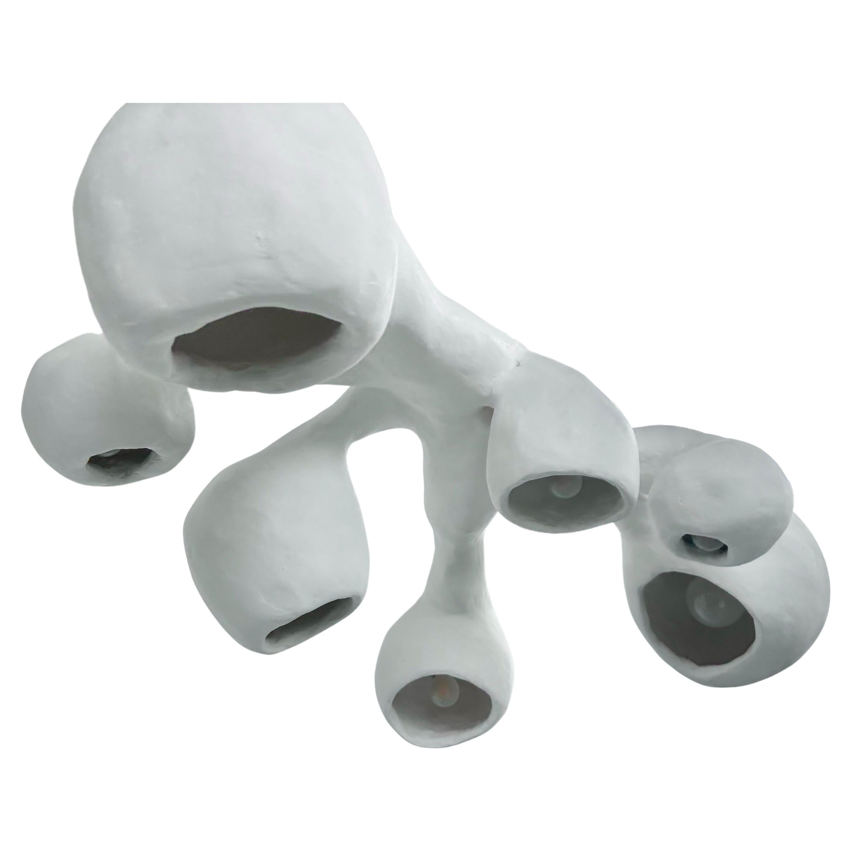 Biomorphic Line by Studio Chora, 'Invader' Light Chandelier, Plaster Stone 6