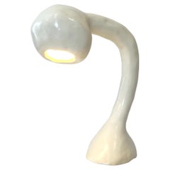 Biomorphic Line by Studio Chora, Table Lamp, Off-White Lacquer Finish, In Stock