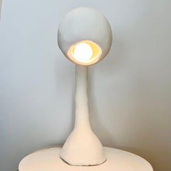 Biomorphic Line by Studio Chora, Table Lamp, White Lime Plaster, Made-To-Order