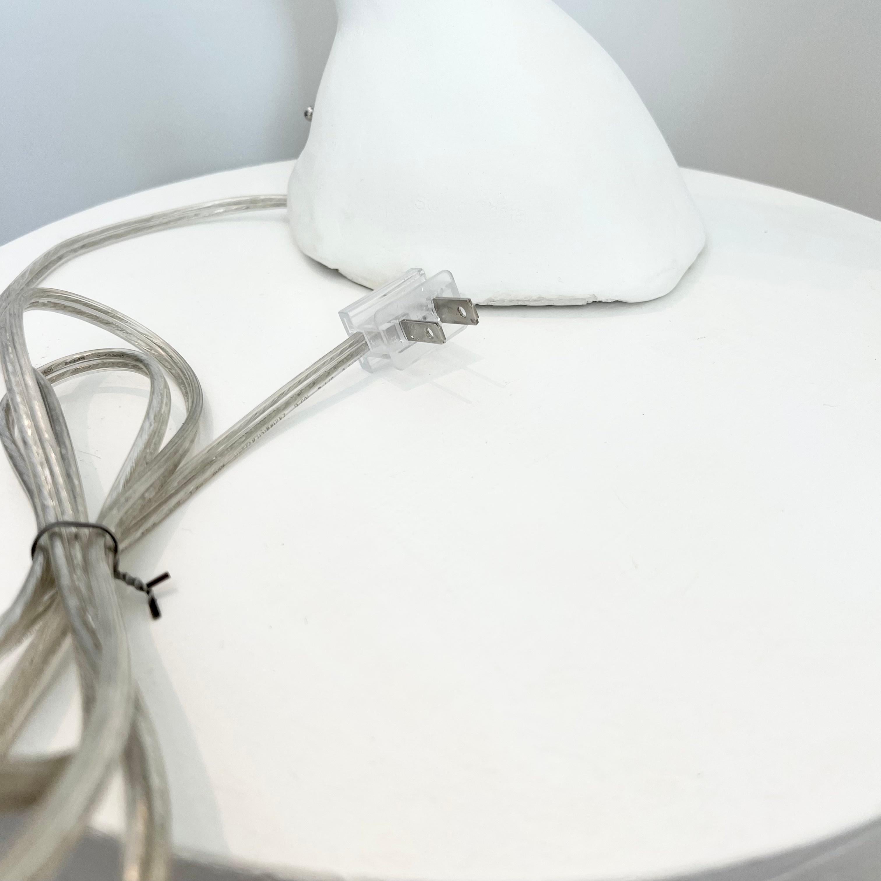 Biomorphic Line by Studio Chora, Table Lamp, White Lime Plaster, Made-To-Order For Sale 1