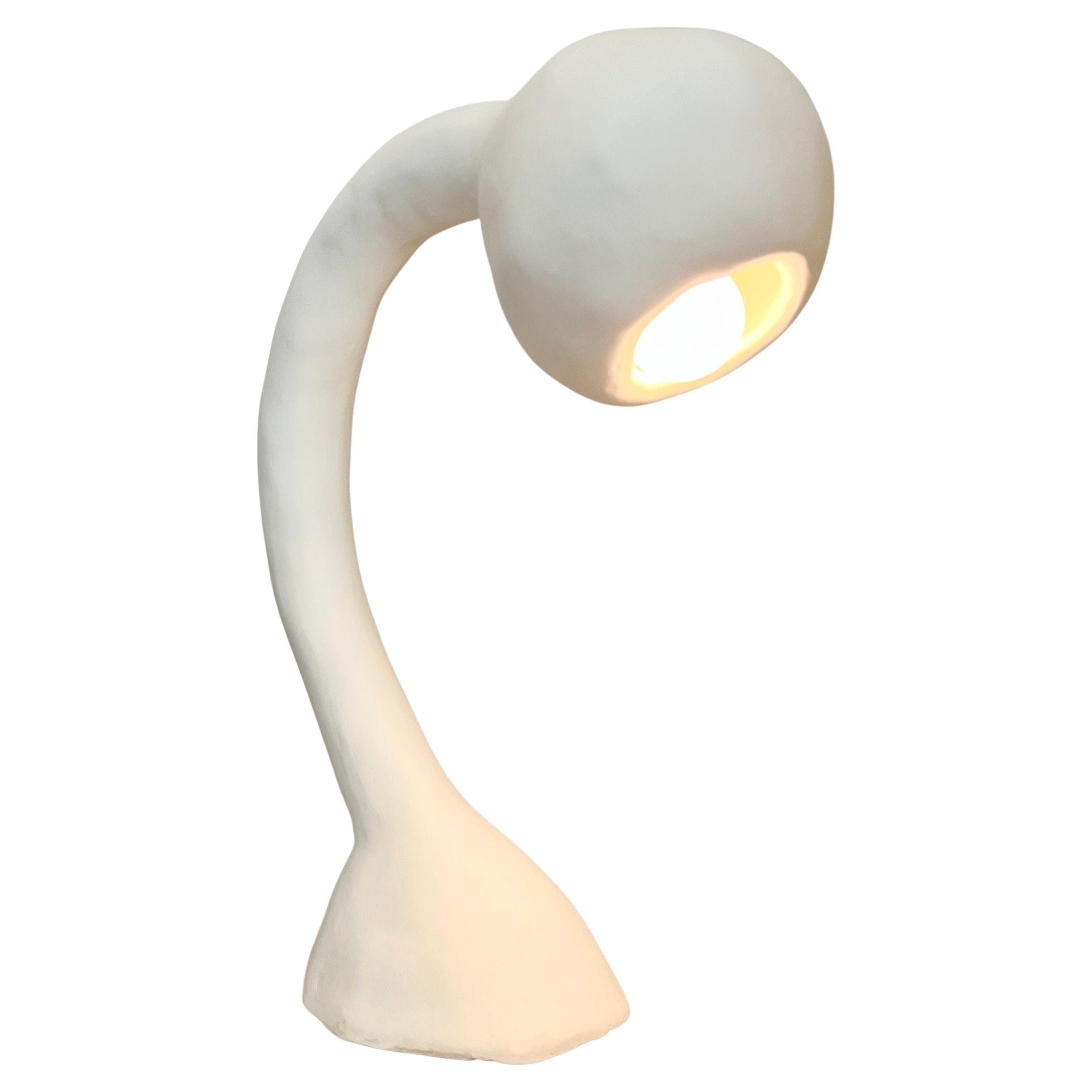Biomorphic Line by Studio Chora, Table Lamp, White Lime Plaster, Made-To-Order