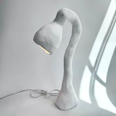 Biomorphic Line by Studio Chora, Table Lamp, White Limestone, In Stock