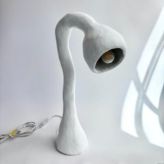 Biomorphic Line by Studio Chora, Table Lamp, White Limestone, In Stock