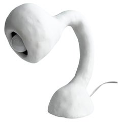 Biomorphic Line by Studio Chora, Table Lamp, White Limestone, In Stock