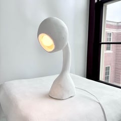 Biomorphic Line by Studio Chora, Task Table Lamp, White Lime Plaster, In Stock