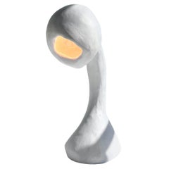 Biomorphic Line by Studio Chora, Task Table Lamp, White Lime Plaster, In Stock