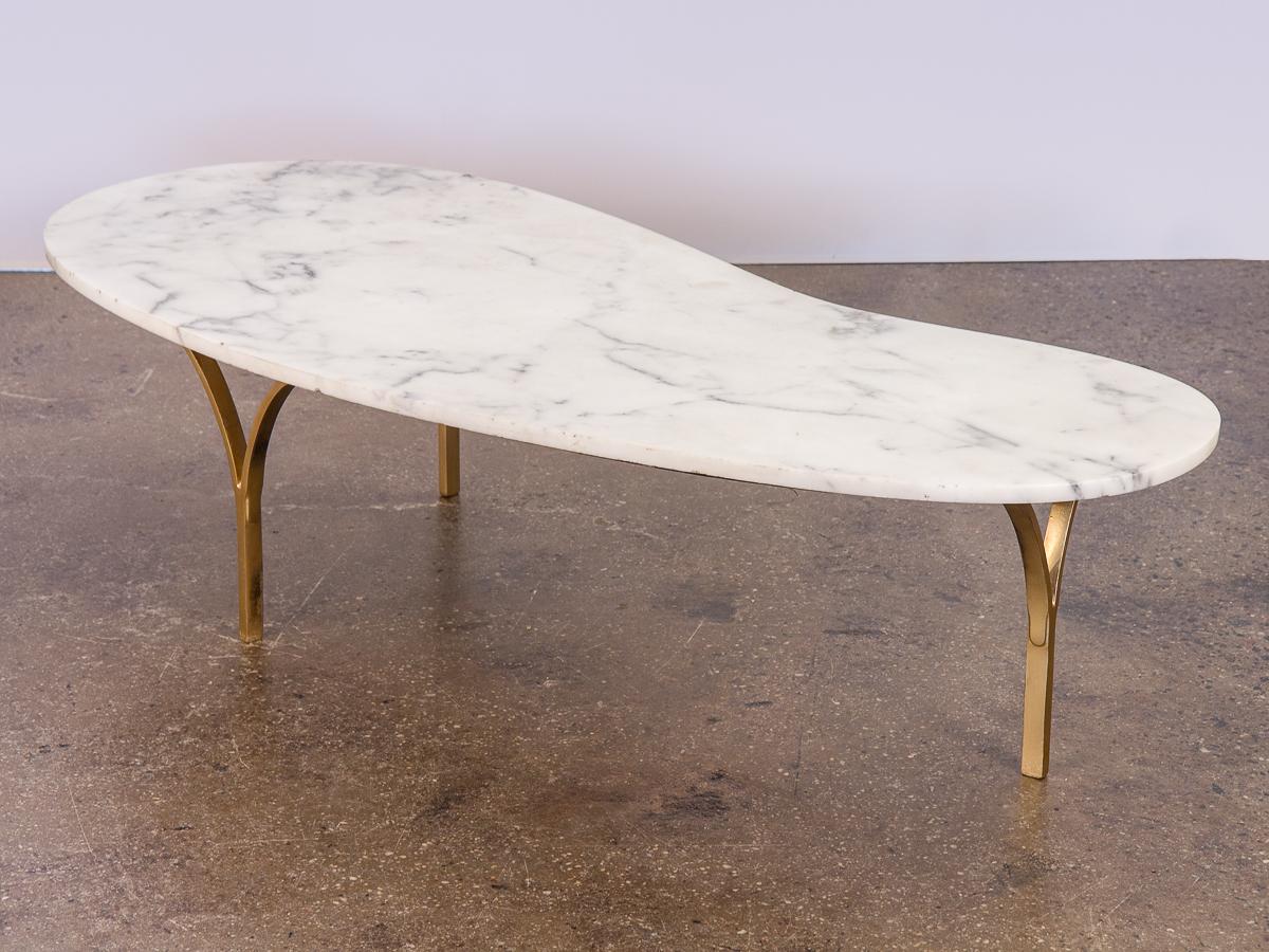 Mid-Century Modern Biomorphic Marble Coffee Table