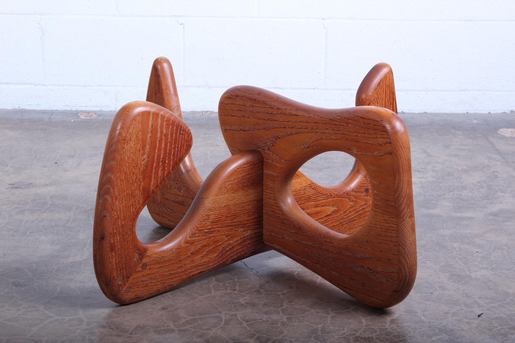 Biomorphic Oak Table in the Style of Noguchi 3