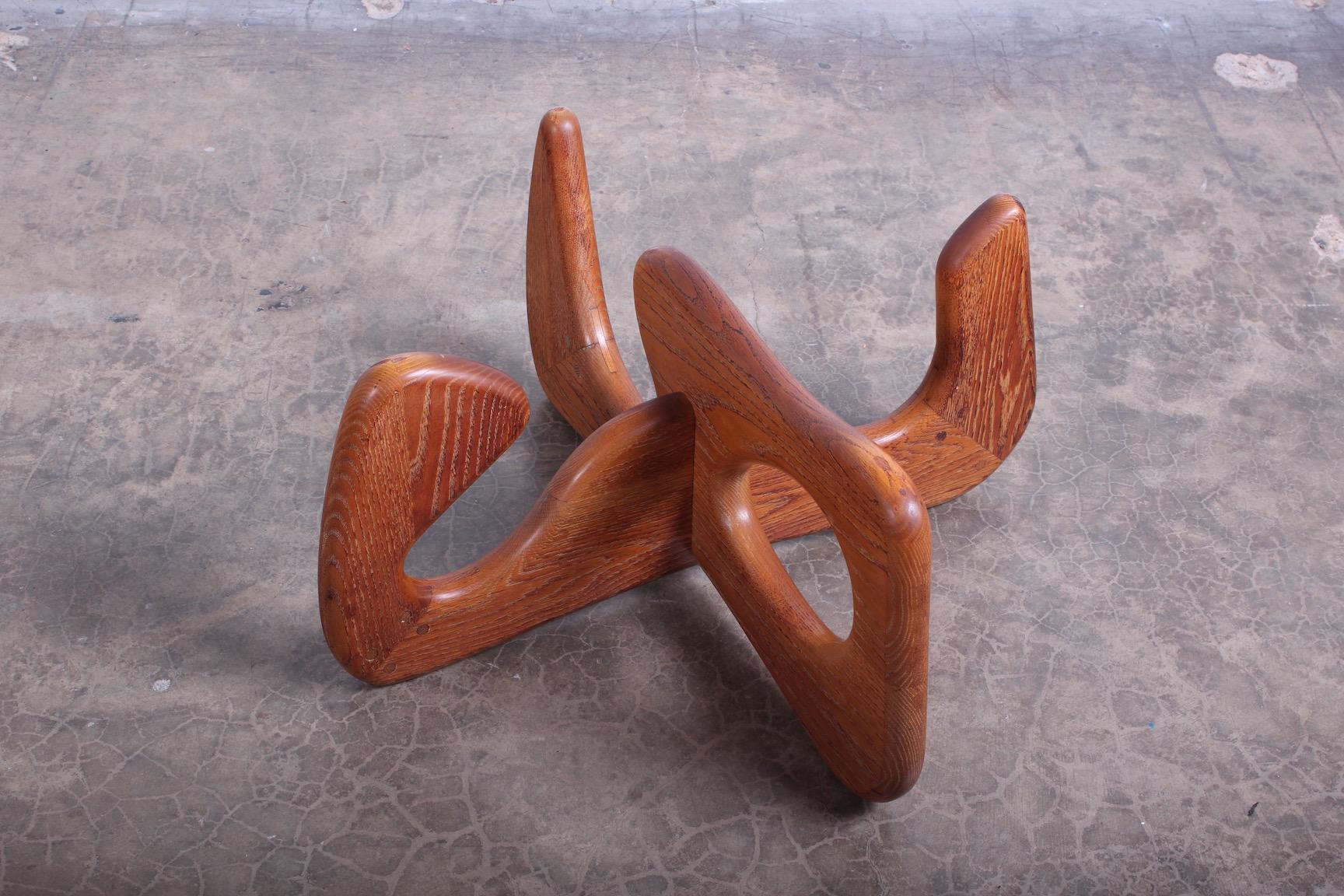 Biomorphic Oak Table in the Style of Noguchi 4