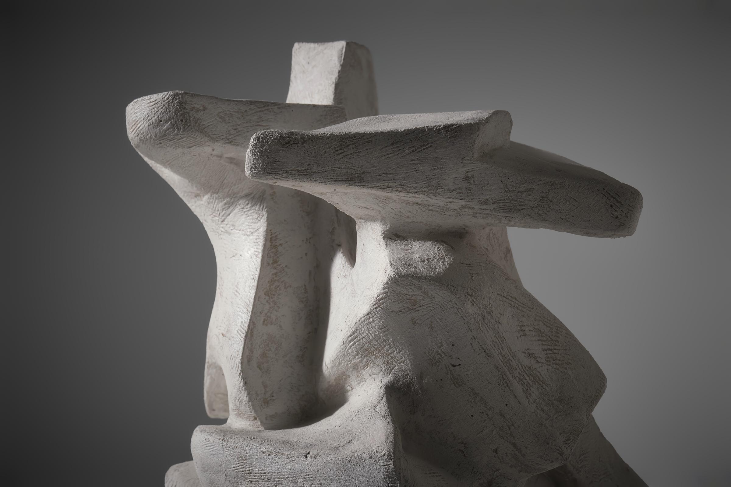 Mid-Century moderno Scultura biomorfa in gesso, Francia 1960 in vendita