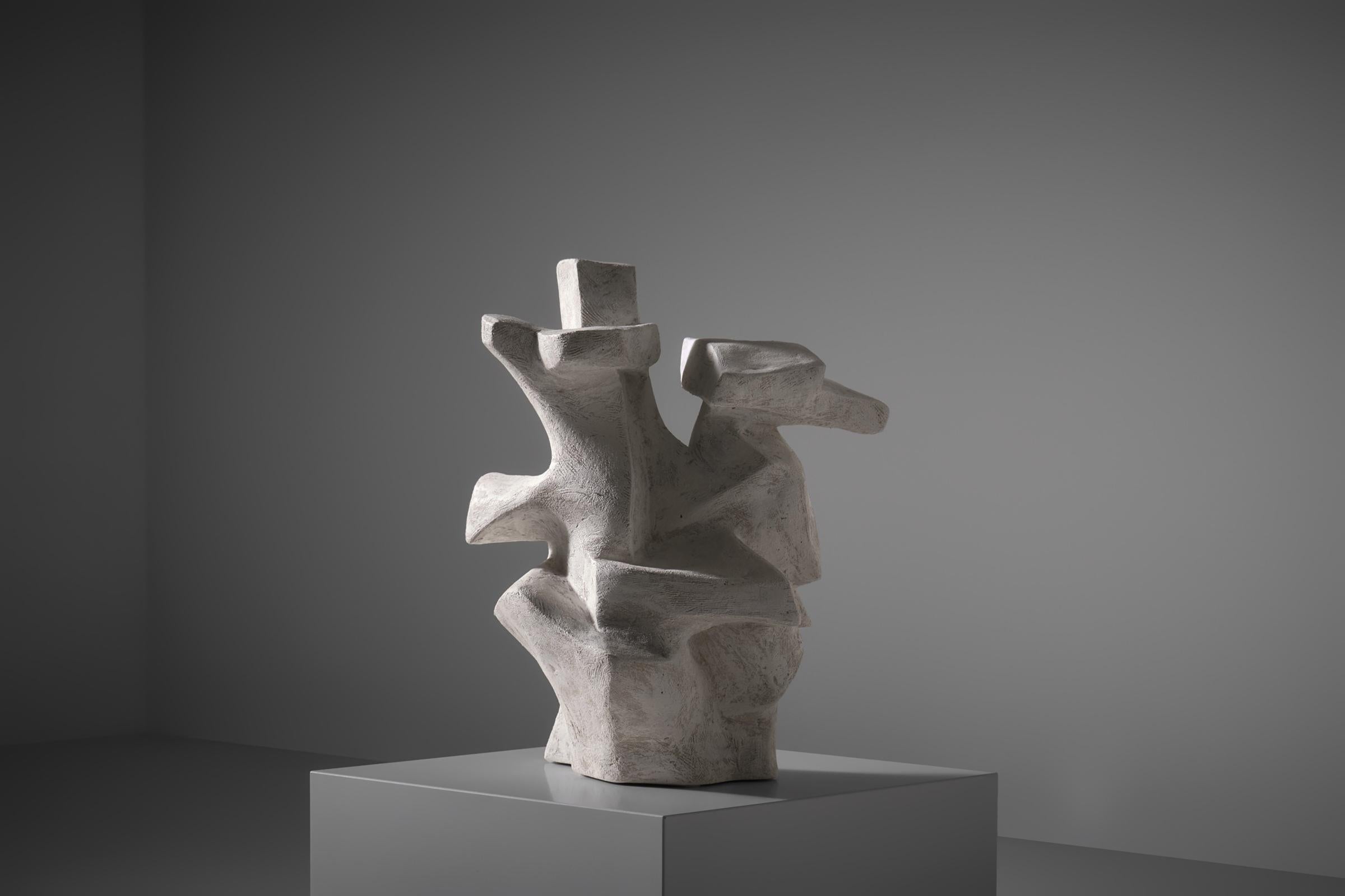 Francese Scultura biomorfa in gesso, Francia 1960 in vendita