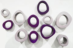 Biomorphe Portale Spiegel in Lila von Bert Furnari, Pulverbeschichtetes Aluminium