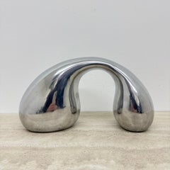 Oggetto scultura biomorfo in alluminio di Peter & Eva Moritz per Ikea, 1980