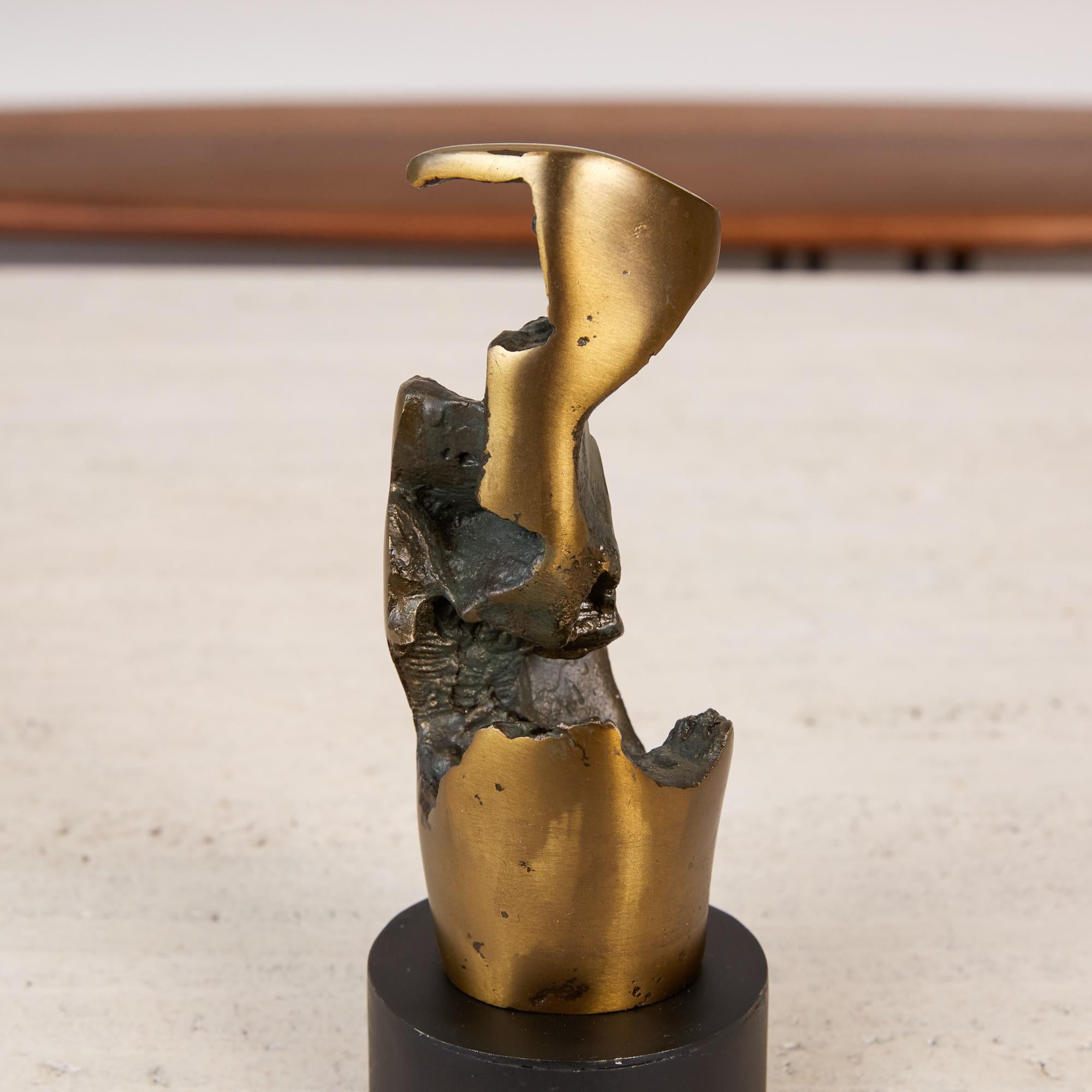 Biomorphic Sculpture with Bronze Finish on Stand 1