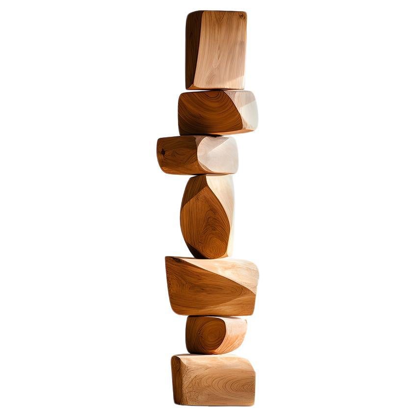 Biomorphic Serenity: Abstract Oak Totem Still Stand No61 by NONO For Sale