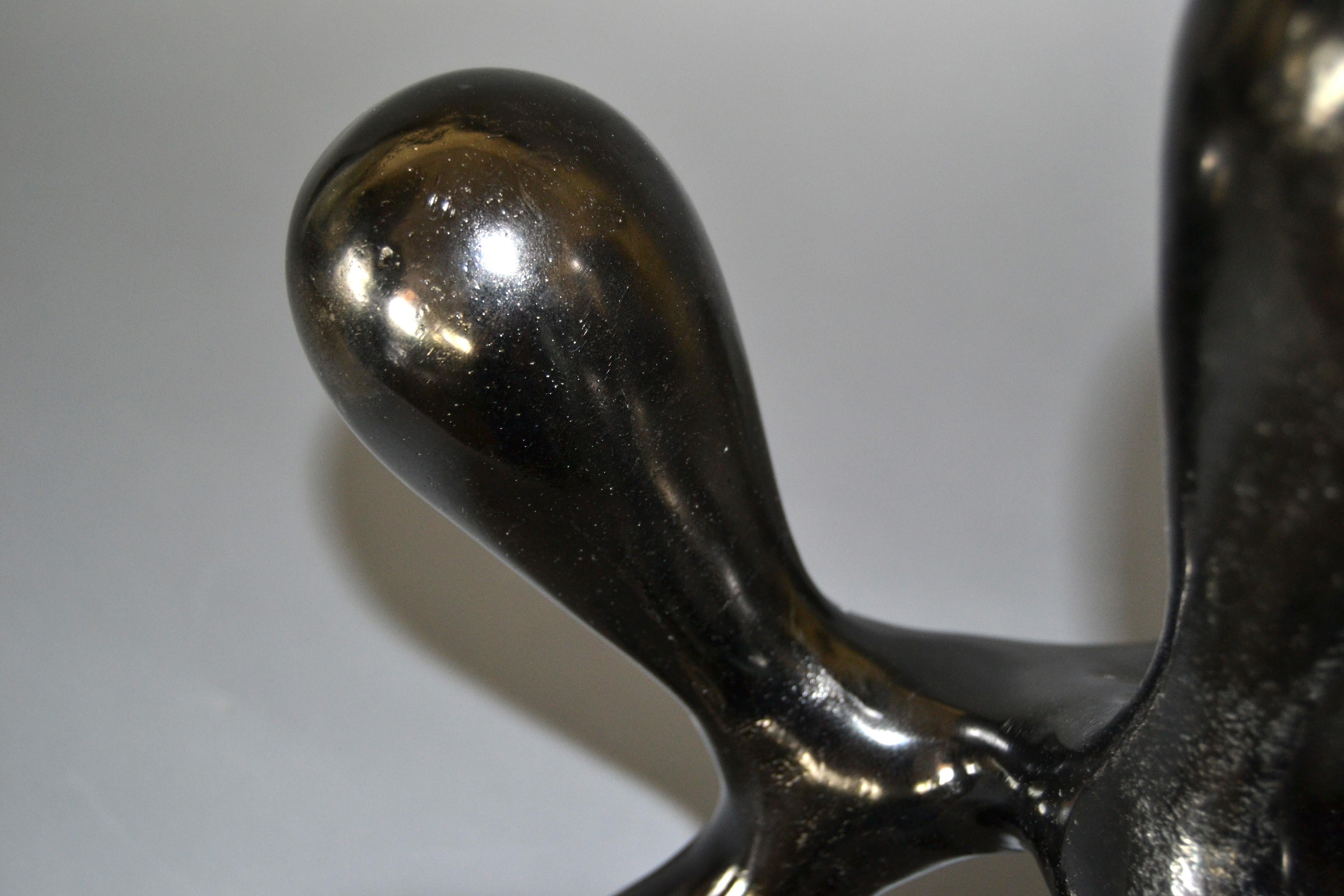 Late 20th Century Biomorphic Shape in Abstract Art Bronze Table Sculpture