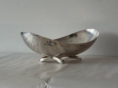 Biomorphic Silverplate Bowl By Wilcox International Silver Co, 1960's Unusual