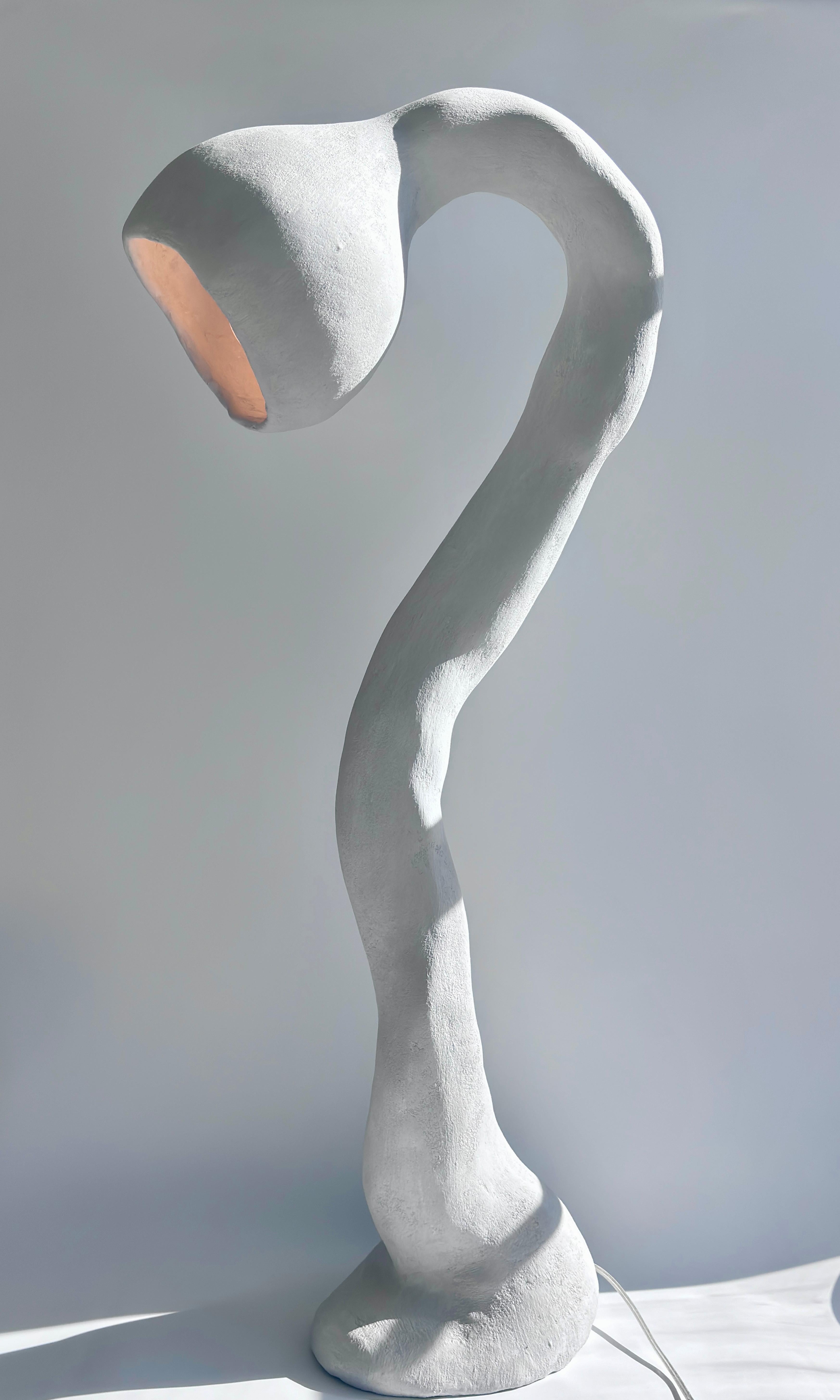Lampada da terra Biomorfa N.5, Studio A. Chora, Stucchi grigi, In magazzino in vendita 2