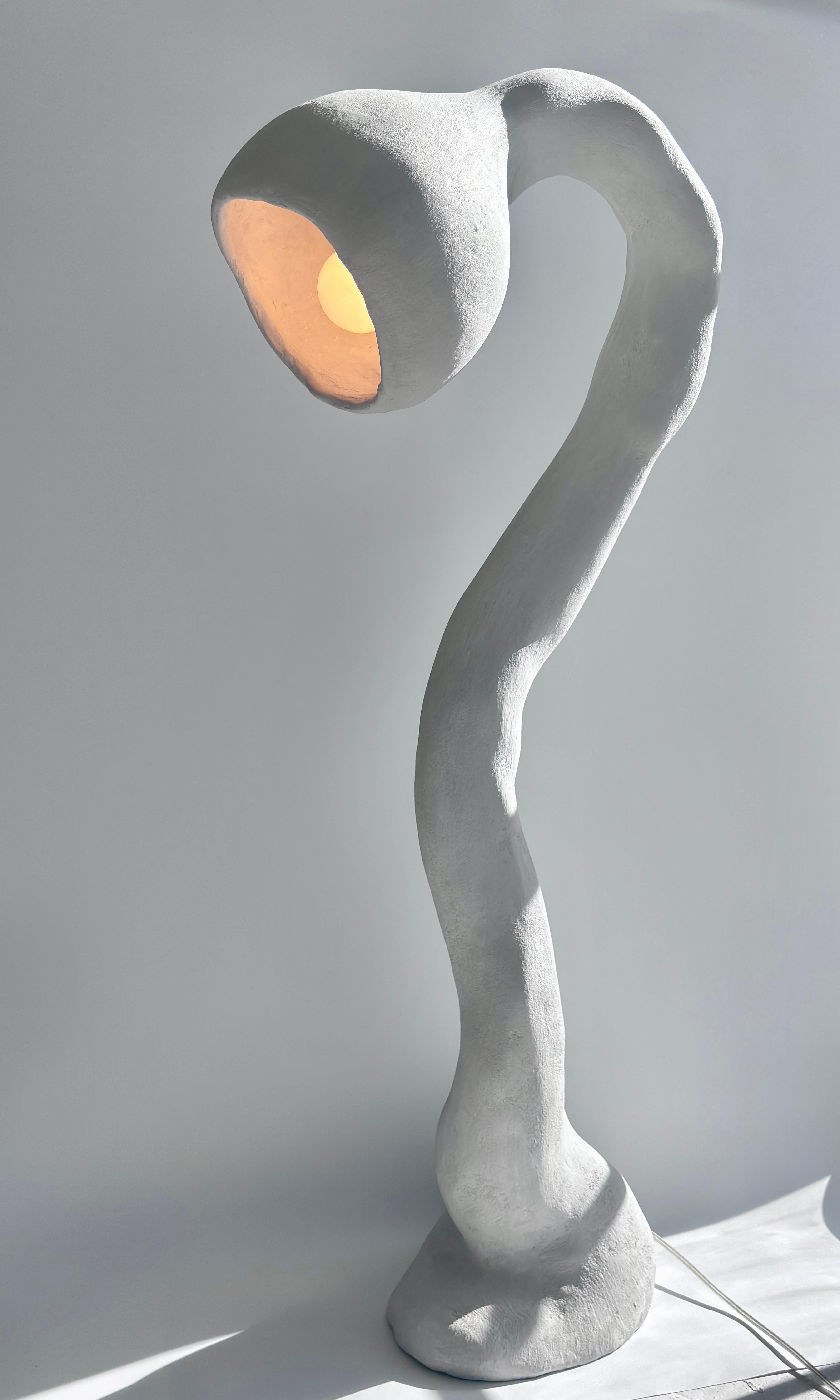 Lampada da terra Biomorfa N.5, Studio A. Chora, Stucchi grigi, In magazzino in vendita 3