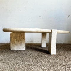 Biomorphic Tessellated Stone Coffee Table, Styled After Maitland Smith