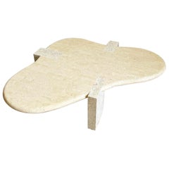 Biomorphic Tessellated Stone Coffee Table, Styled After Maitland Smith