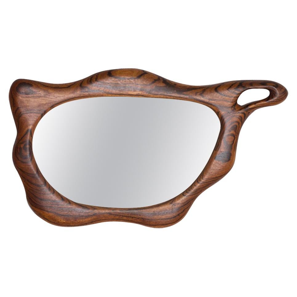 Biomorphic Wood Mirror