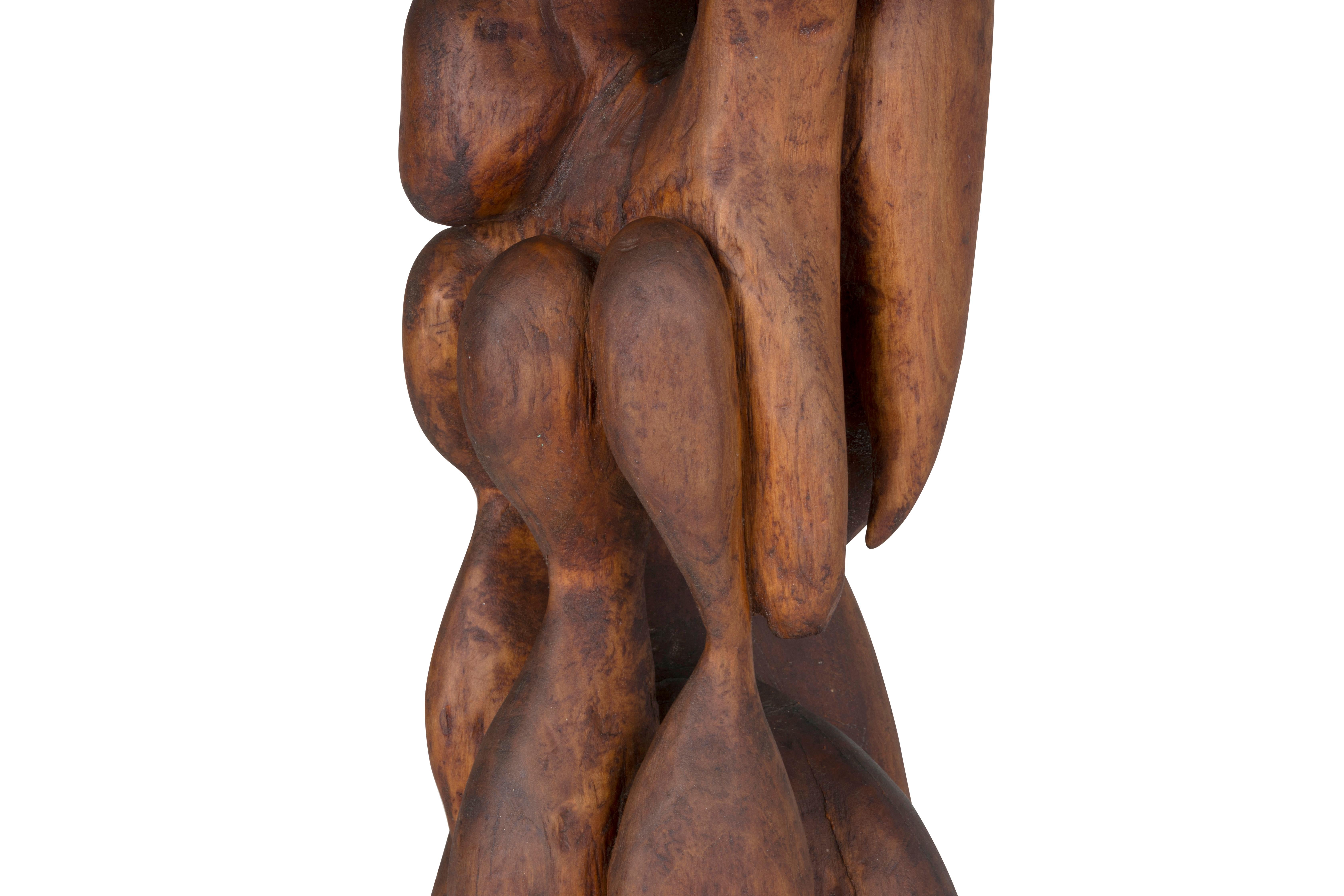 Biomorphic Wood Sculpture by Wendell Upchurch In Good Condition In Dallas, TX