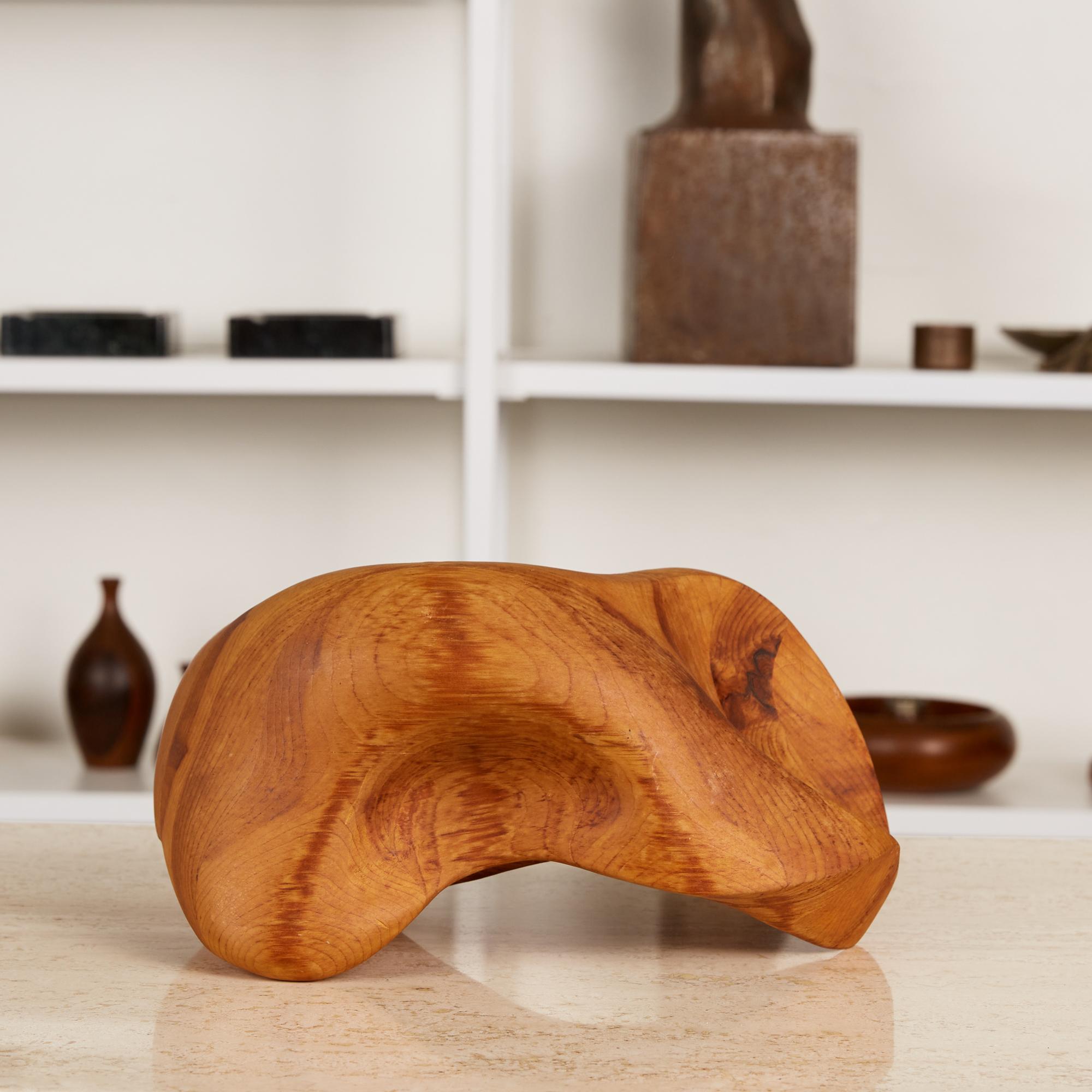 Modern Biomorphic Wood Sculpture