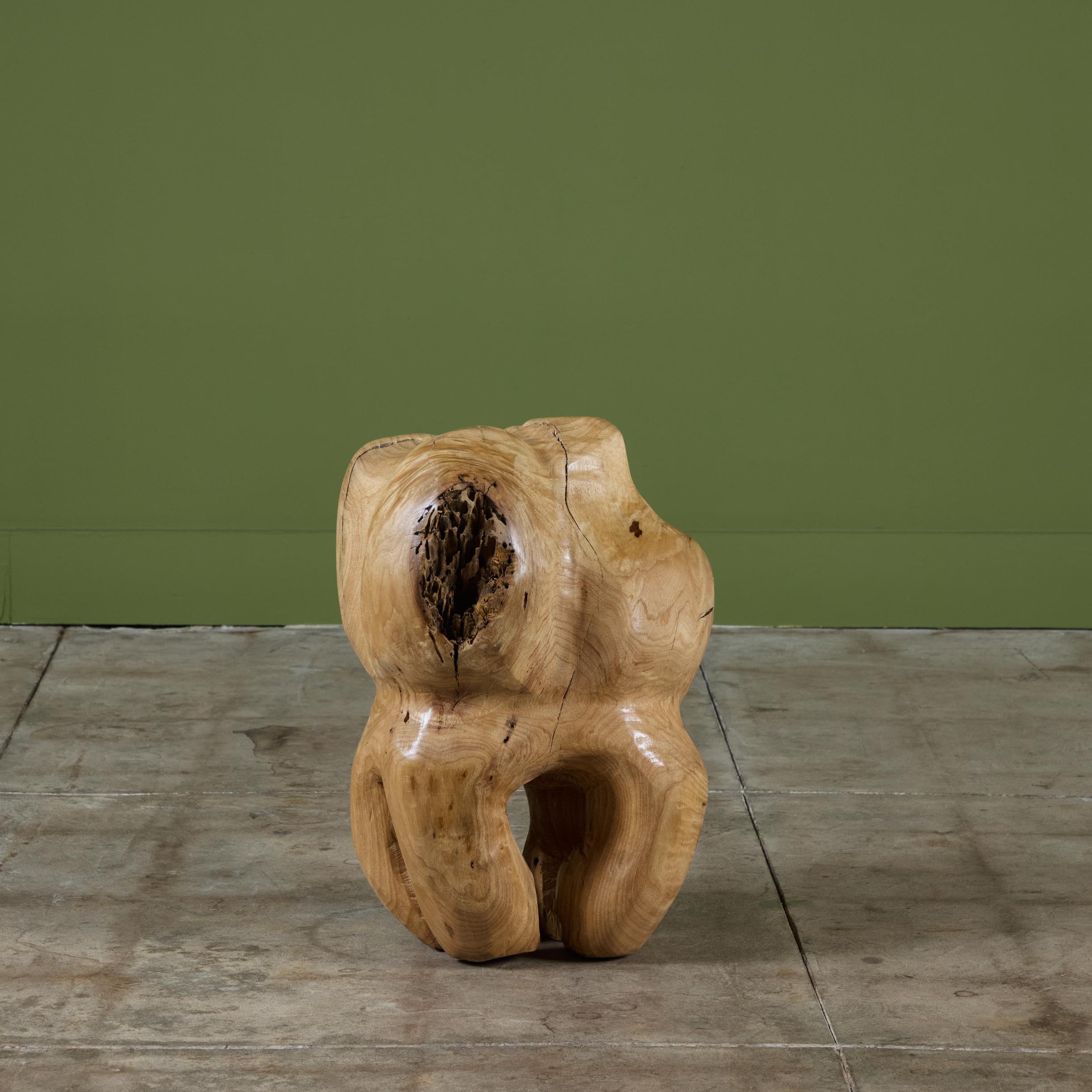 Intagliato a mano Scultura biomorfa di Wood in vendita
