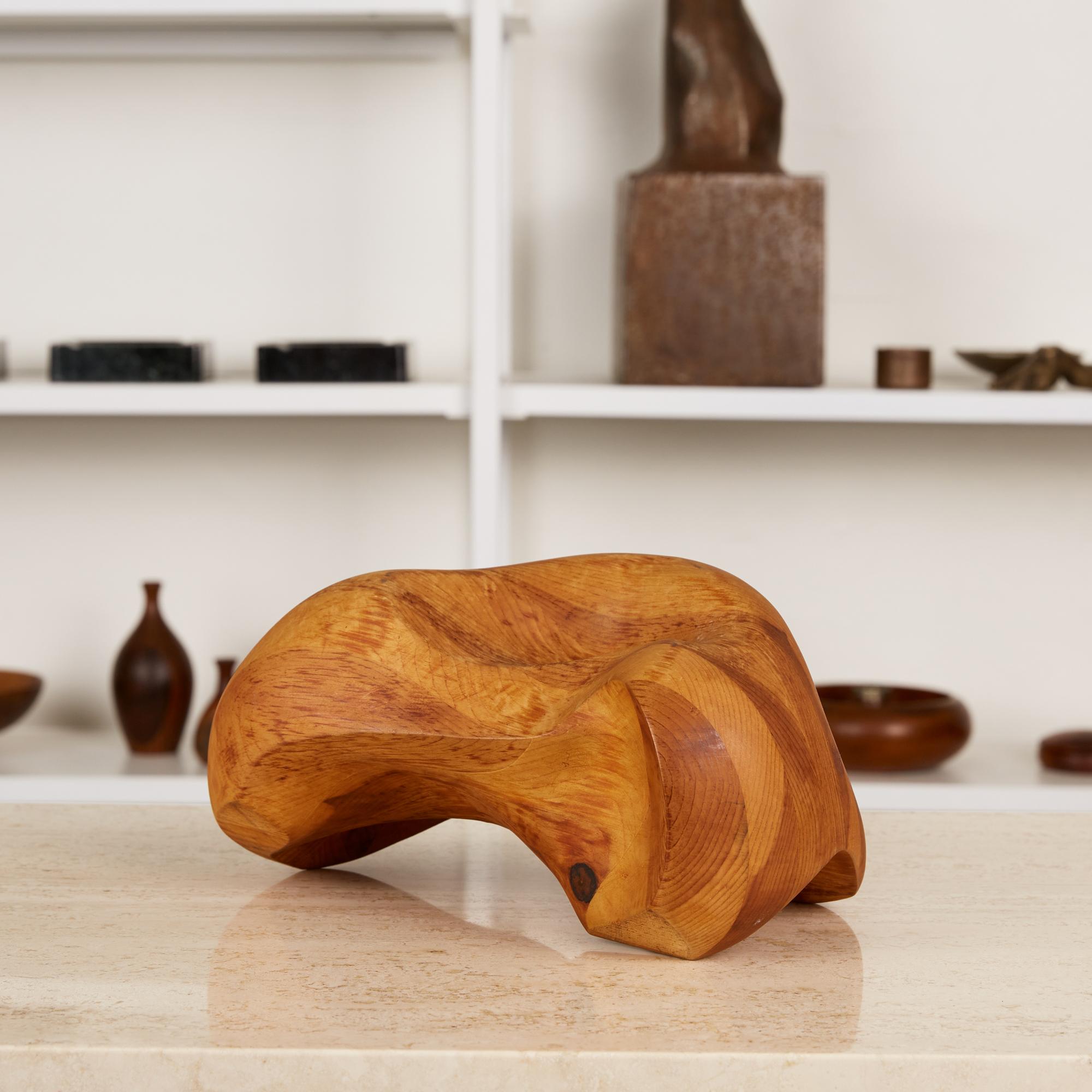 Biomorphic Wood Sculpture In Excellent Condition In Los Angeles, CA