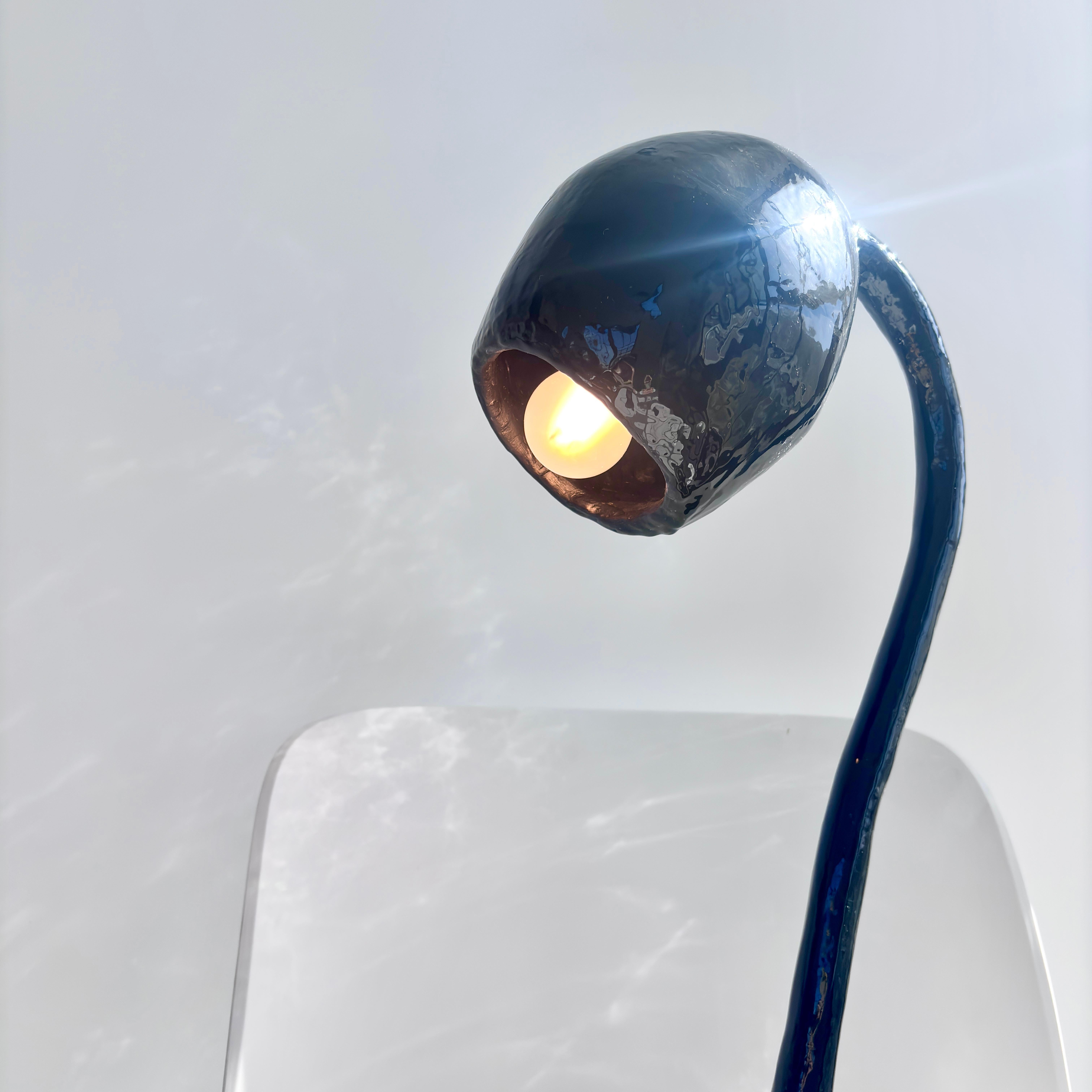 Biomorphic XL by Studio Chora, Pair of Table Lamps, Black Resin, Handcrafted For Sale 3