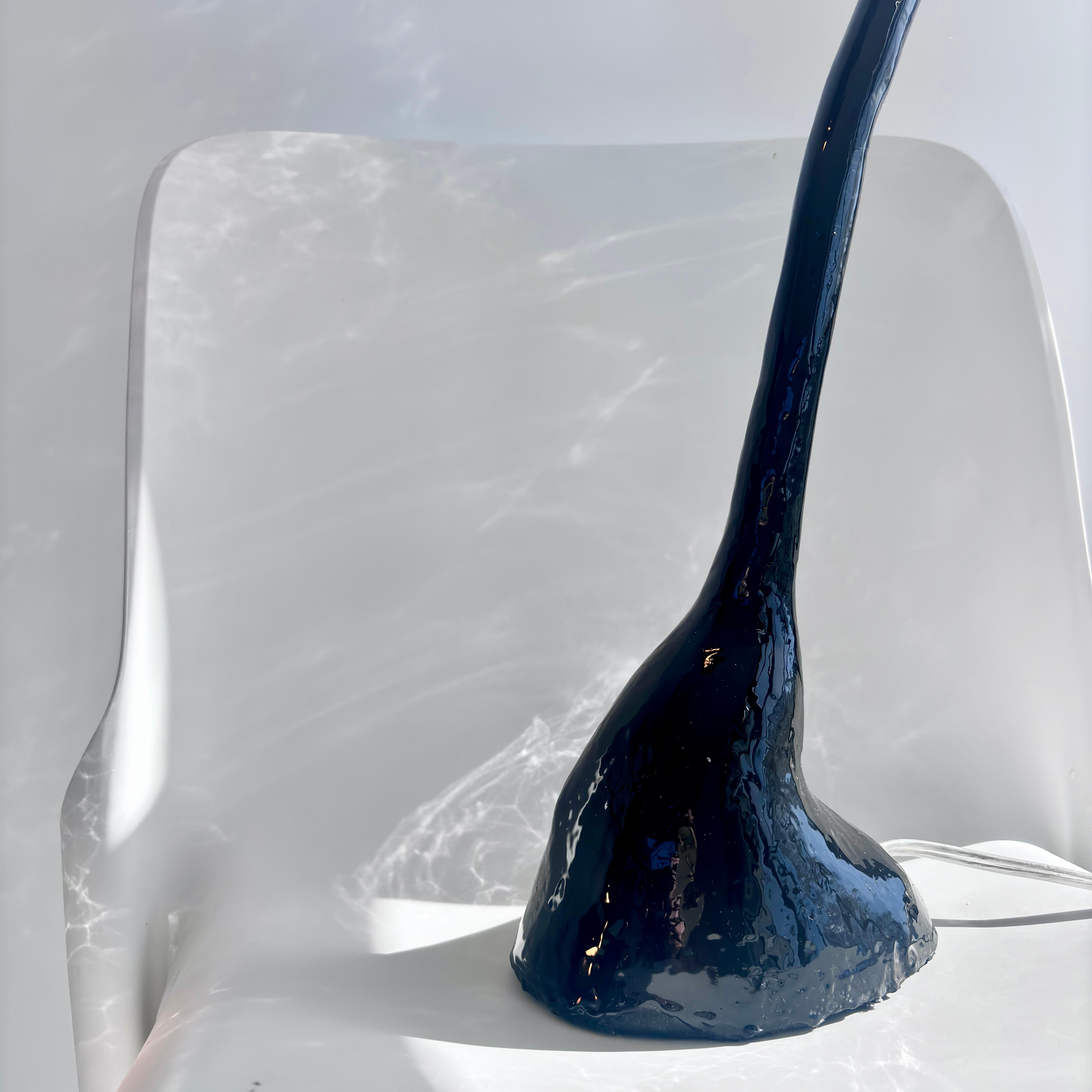 Biomorphic XL by Studio Chora, Pair of Table Lamps, Black Resin, Handcrafted For Sale 4