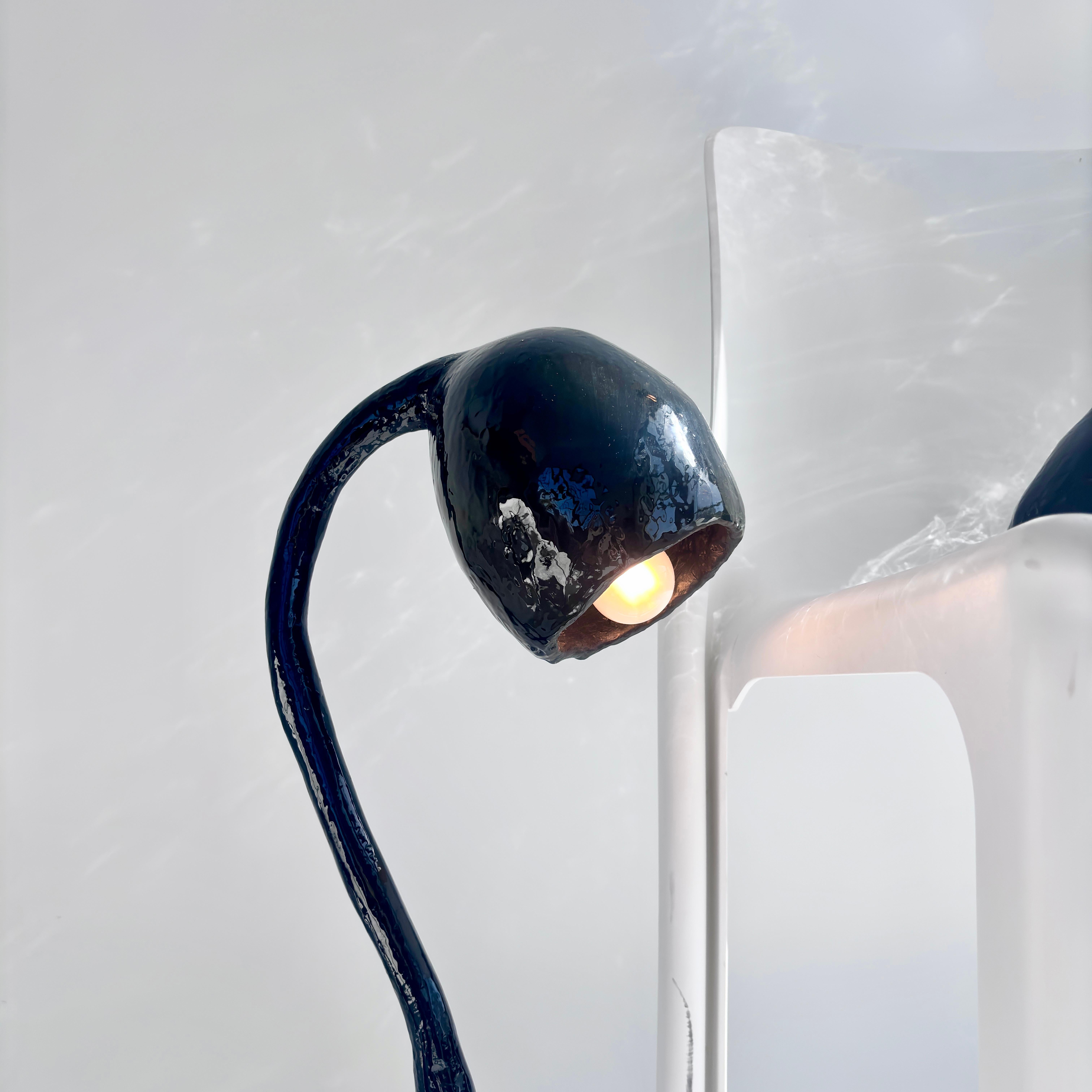 Biomorphic XL by Studio Chora, Pair of Table Lamps, Black Resin, Handcrafted For Sale 5