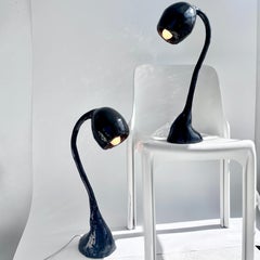 Biomorphic XL by Studio Chora, Pair of Table Lamps, Black Resin, Handcrafted