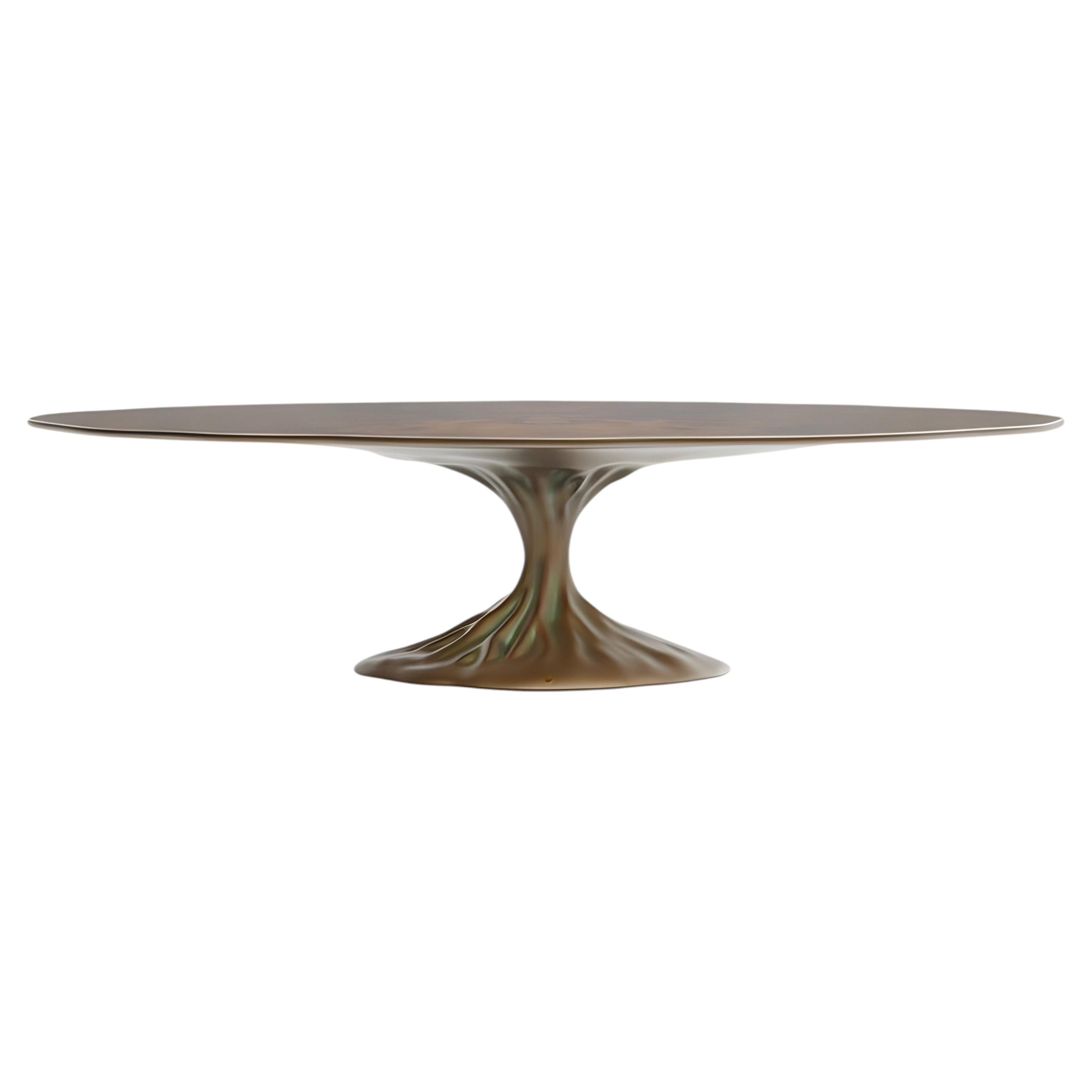Table à manger « Biophilic » d'Albino Miranda, en bois de racine de noyer, personnalisable