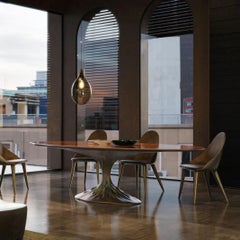 Biophilic Dining Table by Albino Miranda in Walnut Root Wood, Customizable