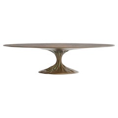 Biophilic Dining Table With Walnut Root Wood Top