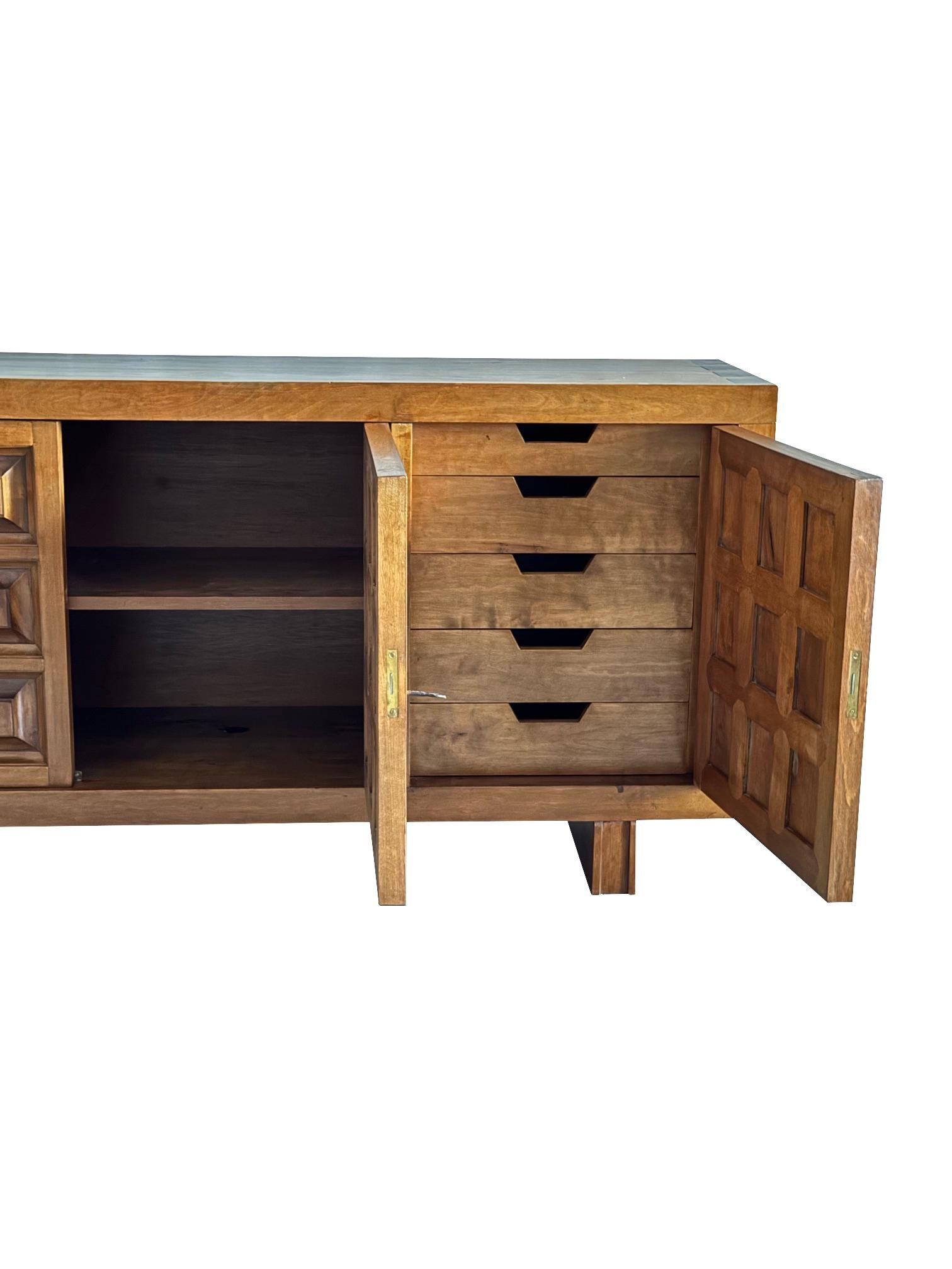 Spanish Biosca Brutalist Design Credenza, Spain, 1950s