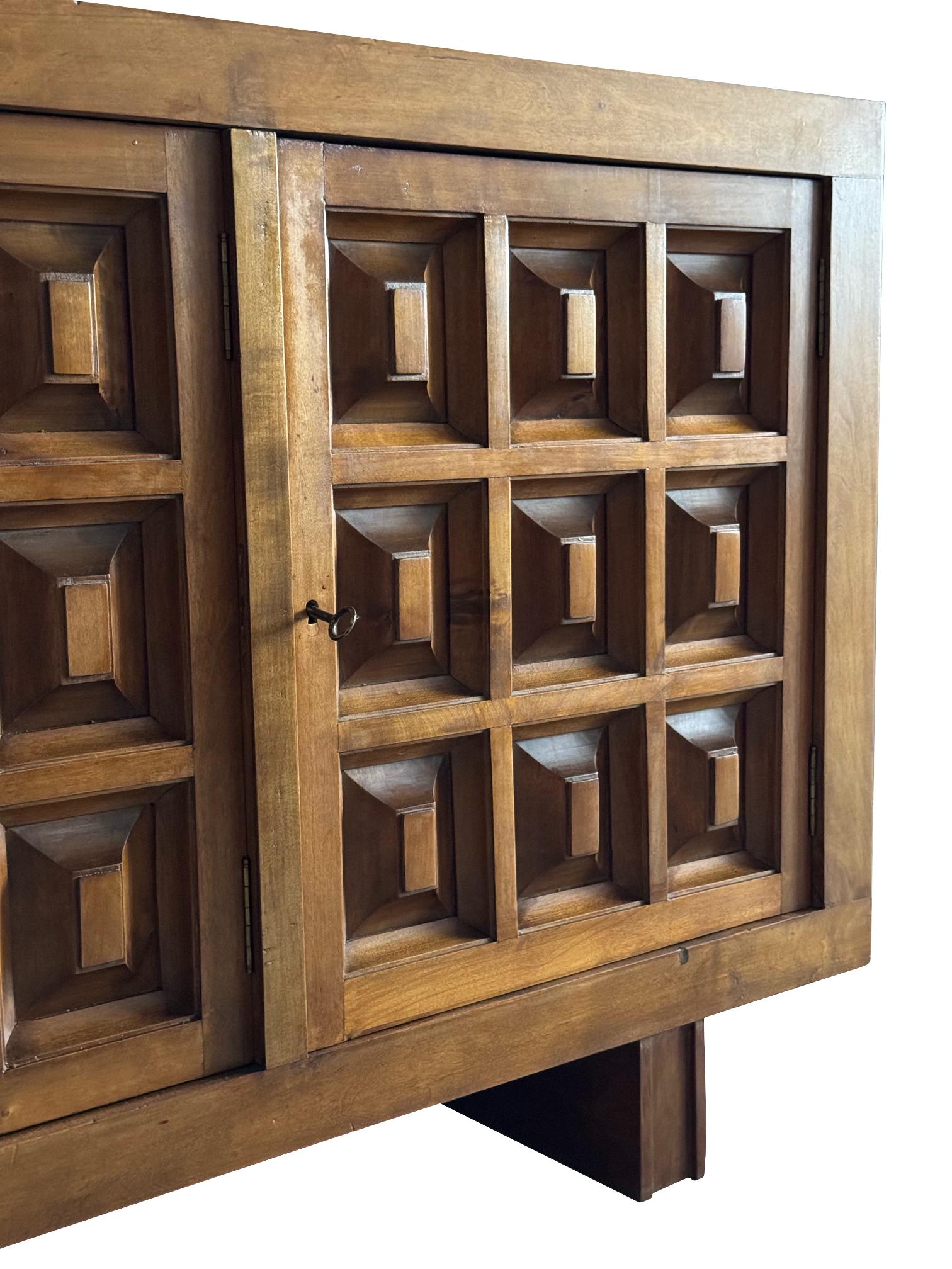 Biosca Brutalist Design Credenza, Spain, 1950s In Good Condition In New York, NY