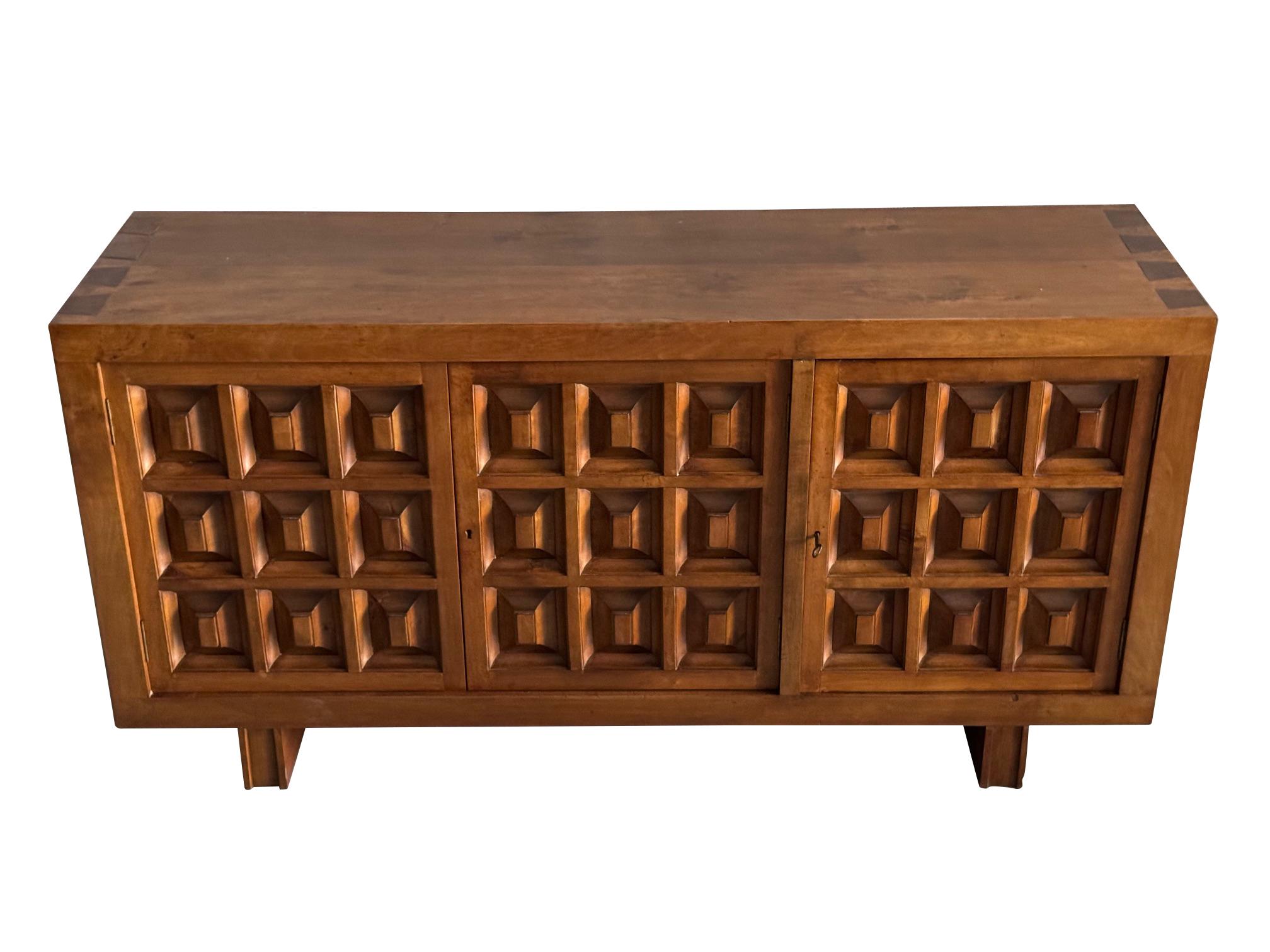 Biosca Brutalist Design Credenza, Spain, 1950s 1