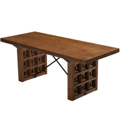 Biosca Dining Table in Stained Pine