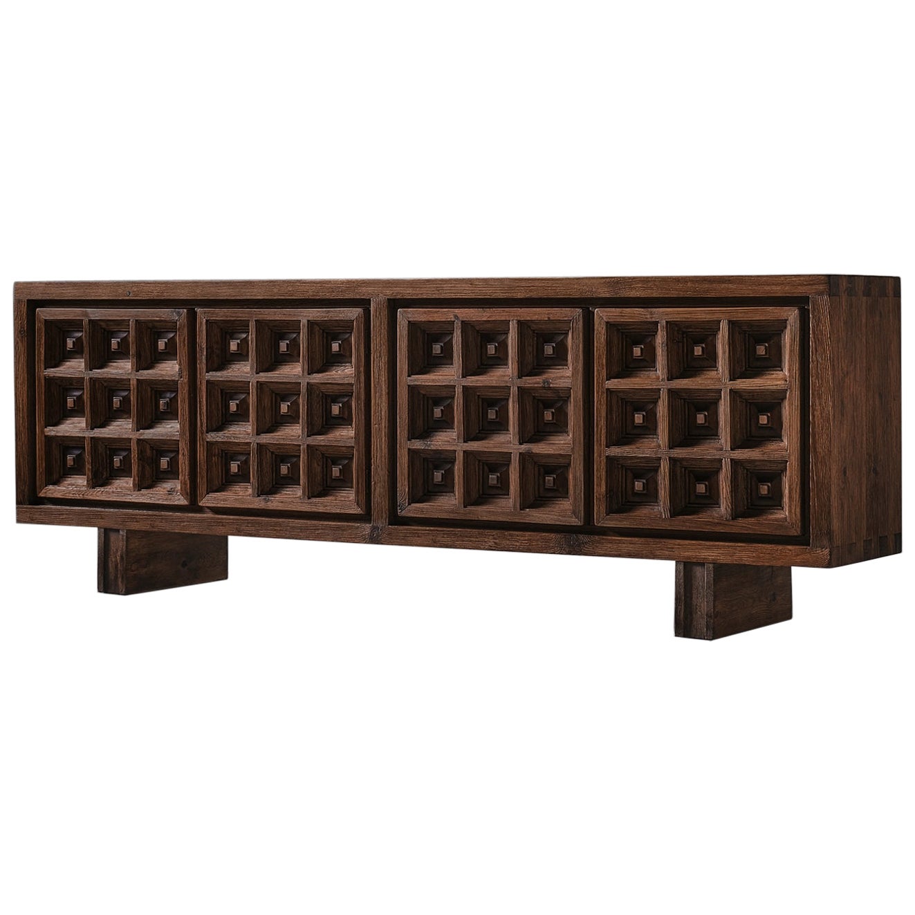 Buffet BIOSCA en pin massif, Espagne années 1960 en vente