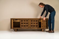 Biosca Sideboard in Stained Pine, Spain 1960s