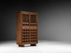 Biosca Spanish Brutalist Cabinet in Stained Pine